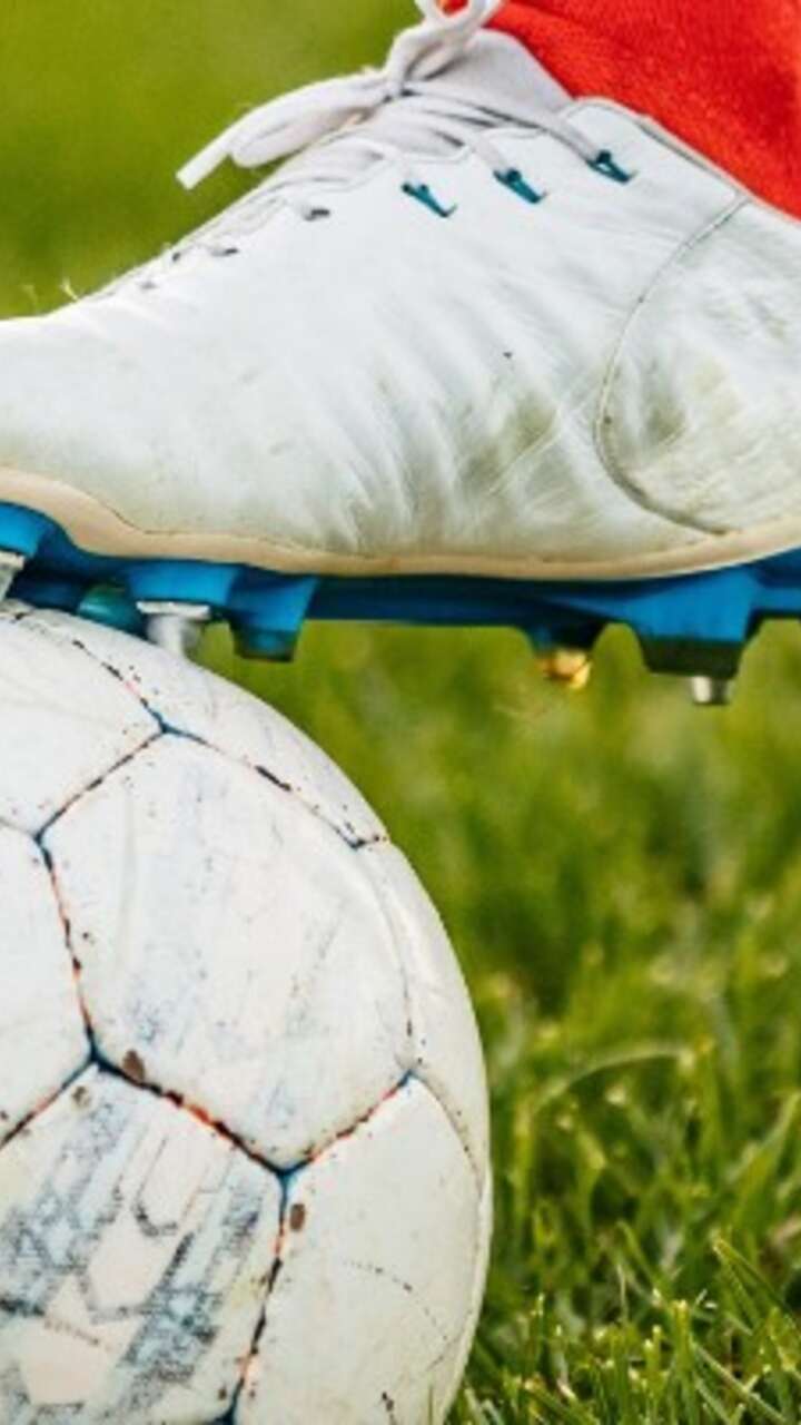 Football and red socks
