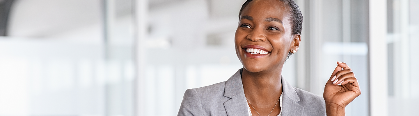 Woman smiling