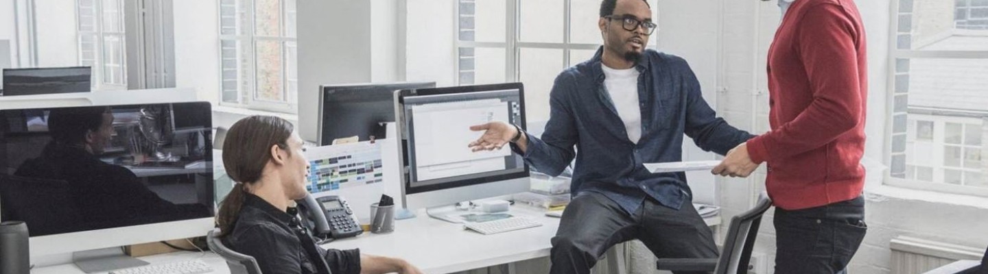 Chatting in the office