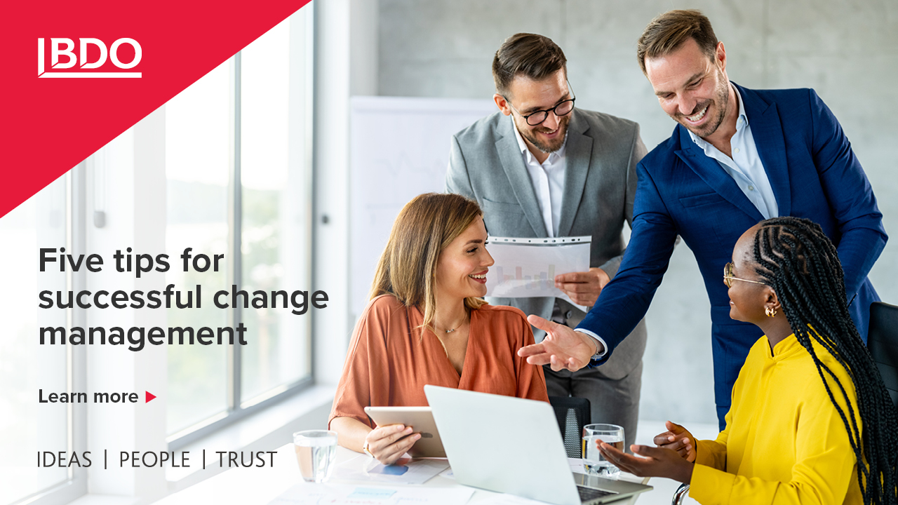 5 tips for successful change management - BDO