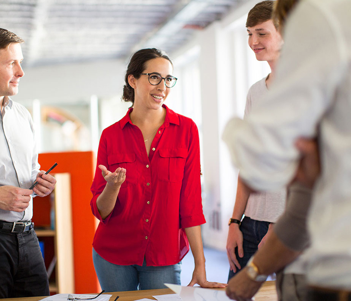 Group of people having a meeting