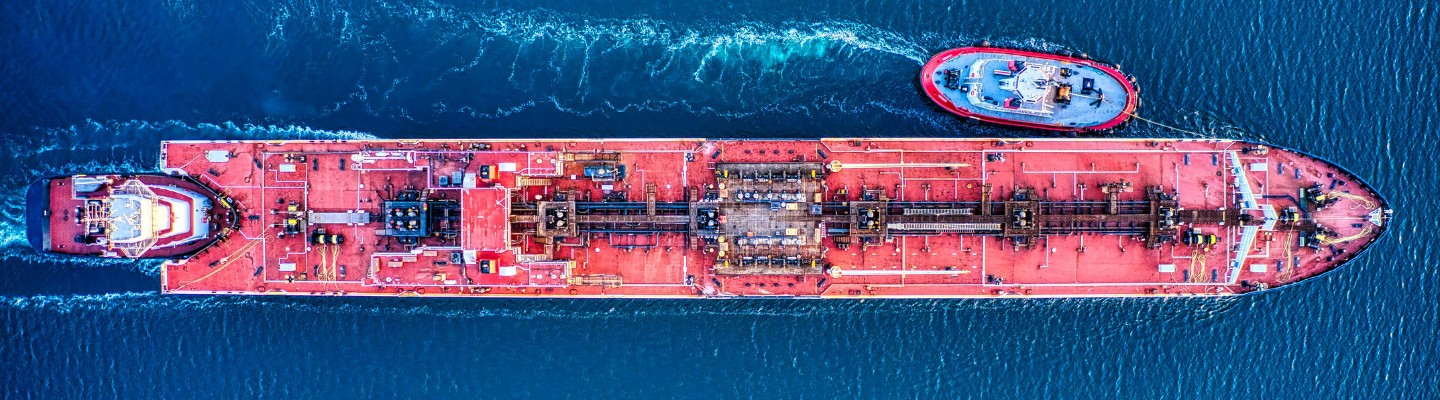 Birdseye view of shipping container