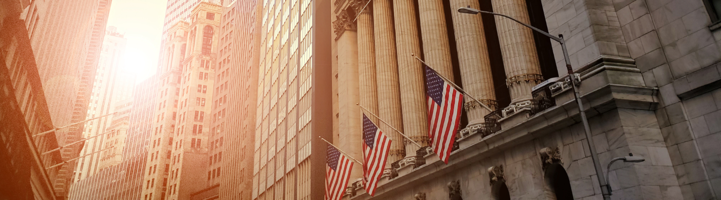 Bank with the American flag on it