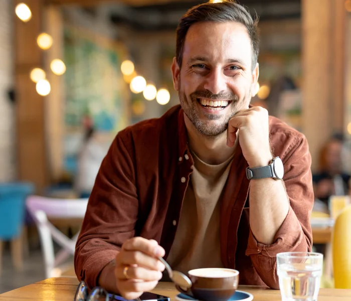 Man smiling