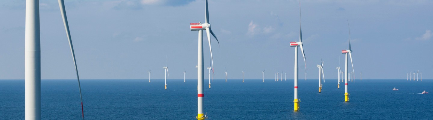 Wind Turbines with yellow base