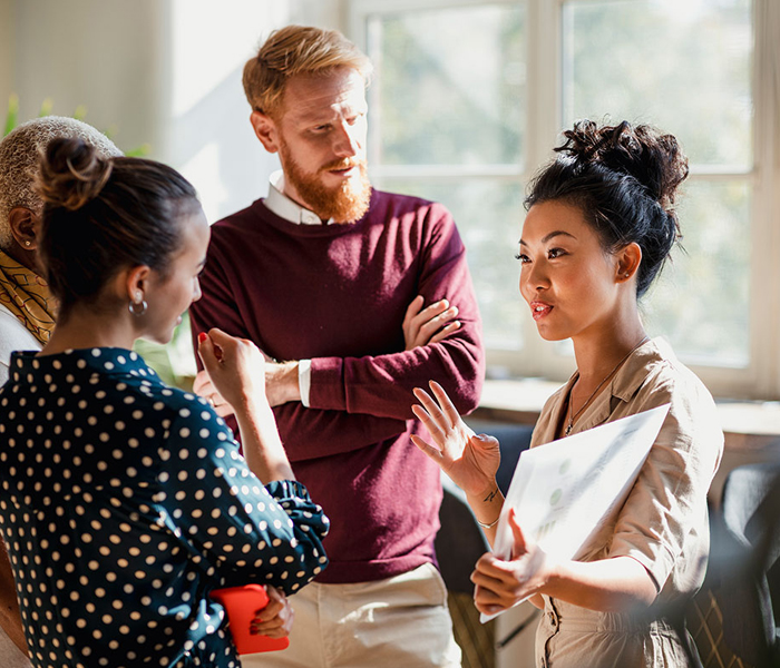 Group of people having a meeting