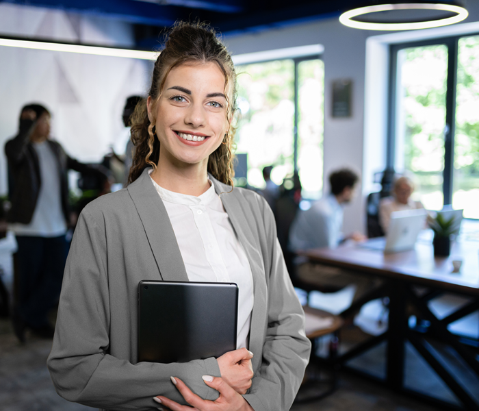 Two women looking at laptop