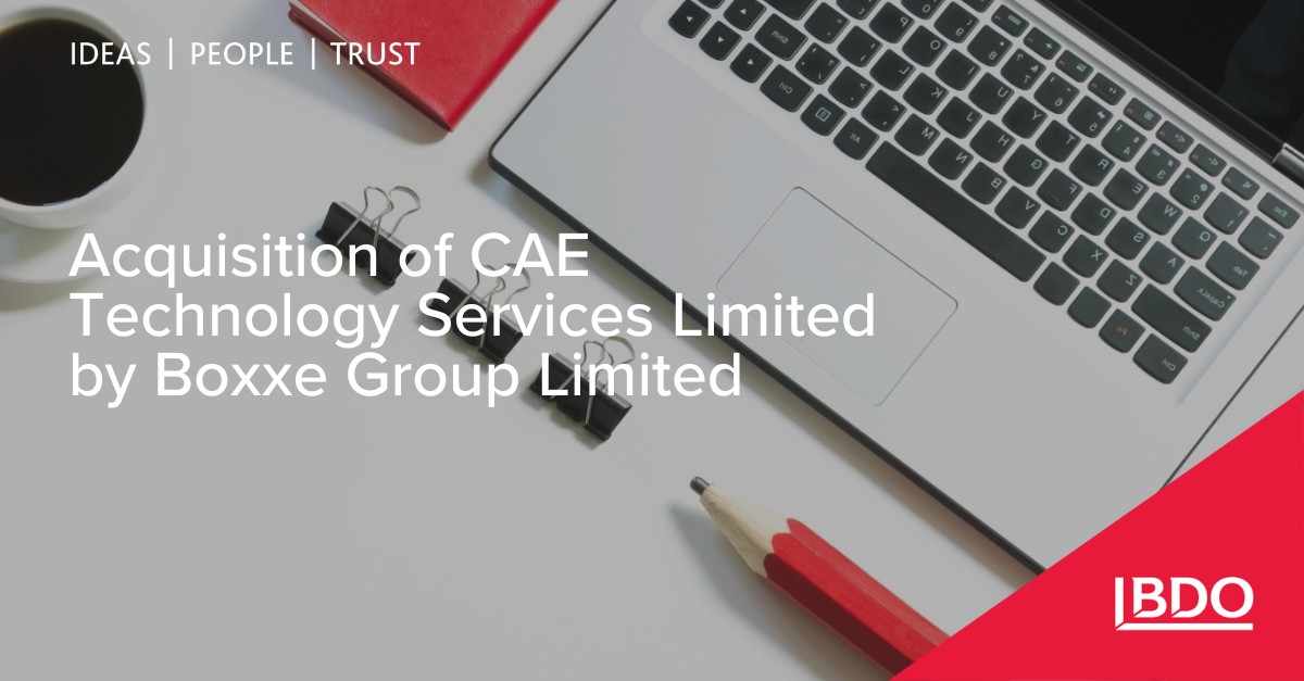 CAE Technology Services Limited | Boxxe Group Limited | Acquisition ...